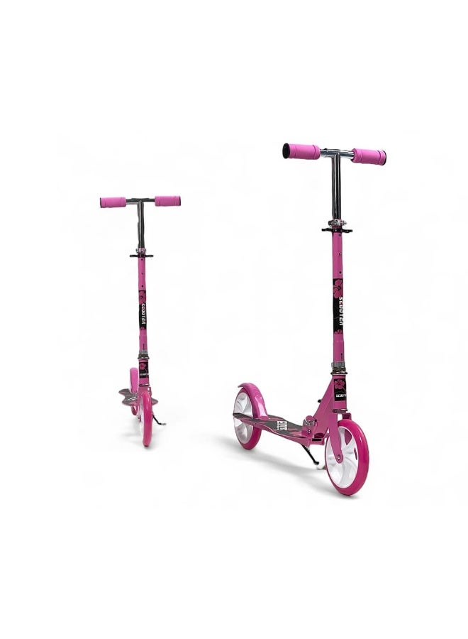AL BADER 2-in-1 Kick Scooter Foldable Scooter with 3 Adjustment Levels Handlebar Aluminum Alloy Anti-skid wear-resistant wheel for Girls Aged 3-12 Years Hold Up To 120KG Pink - Image 5